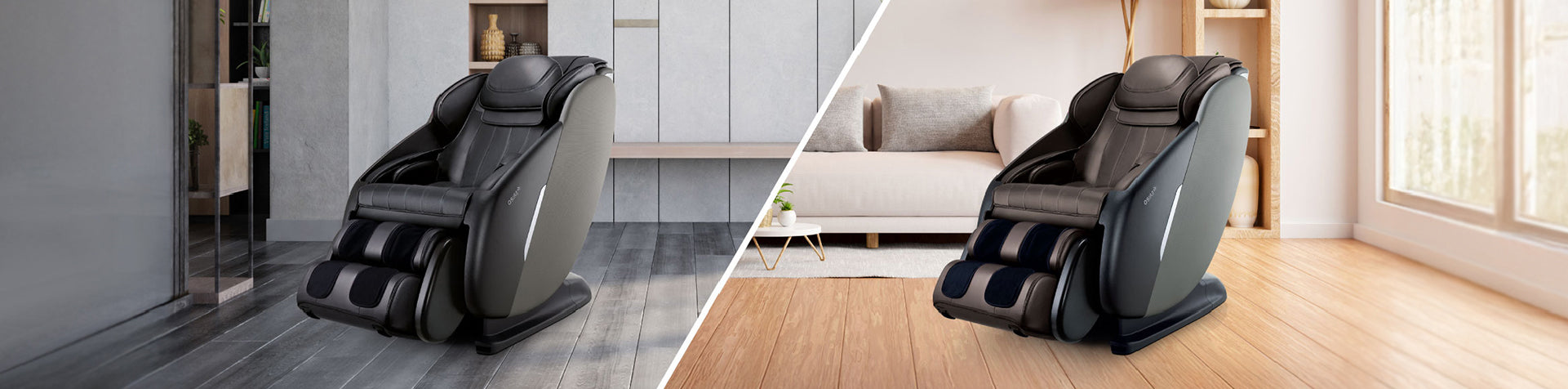 Massage Chair - Adjust the foot massage unit and backrest to your desired angle for maximum massage comfort. Drift off to a peaceful tranquility while you pamper yourself with a full-body massage.
Lounger - Rotate the foot massage unit into a comfortable ottoman. Stretch and relax with your favorite music on the versatile uDeluxe Max massage chair. Perfect for a lazy afternoon!
Sofa - Retract the foot massage unit into a compact sofa for extra space saving. Indulge in your favorite past-time such as watching shows or surfing online in your personal seat.