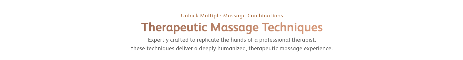 Unlock Multiple Massage Combinations